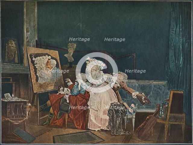 Les Deux Baisers, 1786, (1902). Artist: Philibert Louis Debucourt