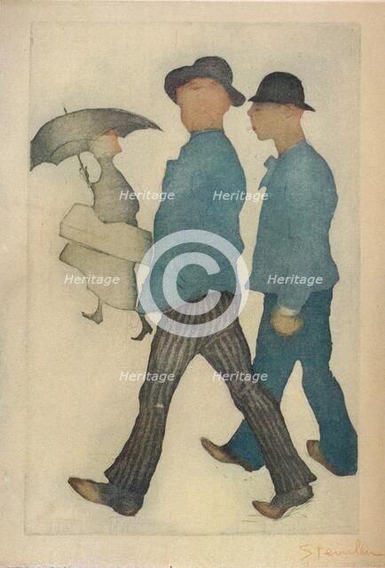 Les Deux Gigolos', 1898.  Artist: Theophile Alexandre Steinlen.