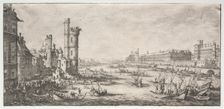 Les deux grandes vues de Paris: Vue du Louvre, 1628-1630. Creator: Jacques Callot (French, 1592-1635)