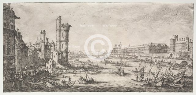 Les deux grandes vues de Paris: Vue du Louvre, 1628-1630. Creator: Jacques Callot (French, 1592-1635).
