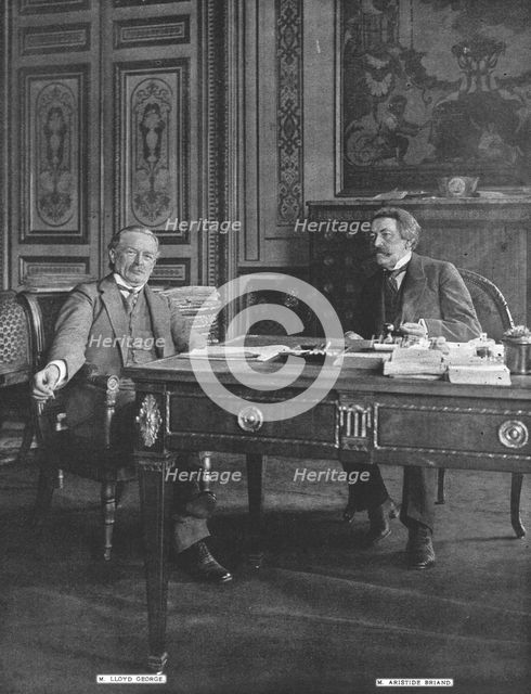 'Les deux Grands Collaborateurs; M Lloyd George et M Aristide Briand', 1916. Creator: Jean Clair-Guyot.