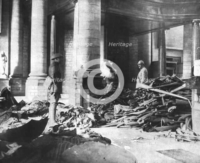 ''Les devastations a Douai; L'interieur de la cathedrale; les vetements sacerdotaux..., 1918. Creator: Unknown.