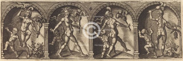 Les divers pourtraicts et figures IV, c. 1600. Creator: Master AD.