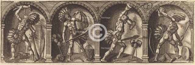 Les divers pourtraicts et figures IX, c. 1600. Creator: Master AD.