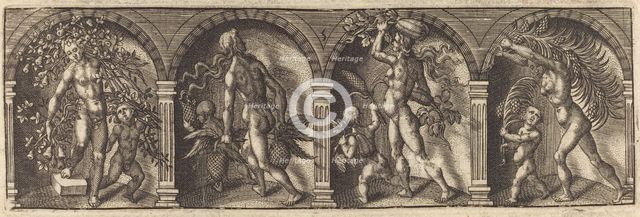 Les divers pourtraicts et figures V, c. 1600. Creator: Master AD.