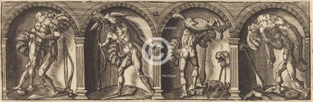 Les divers pourtraicts et figures XII, c. 1600. Creator: Master AD.
