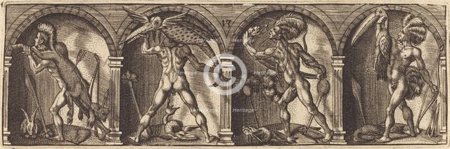 Les divers pourtraicts et figures XIII, c. 1600. Creator: Master AD.