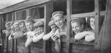 'Les "Douceurs" de la captivite; Des gaillards qui ne se plaignent pas de leur sort 1916 (1924) Creator: Unknown