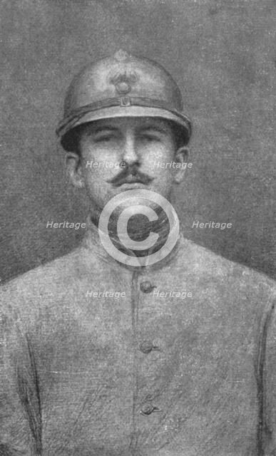 'Les Etats-Unis dans la guerre; Le caporal americain Alan Seeger, de la legion étrangere..., (1917). Creator: Unknown.