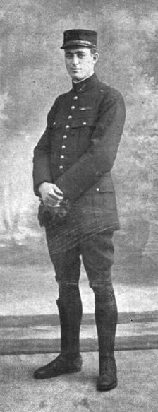 Les Etats-Unis dans la guerre; Le sergent aviateur americain Kiffin Rockwell, tombe..., (1917). Creator: Unknown