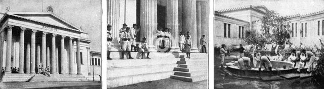 'Les evenements d'orient; A Athenes: les marins francais au Zappeion, avant le guet-apens du 1 decem Creator: Unknown.