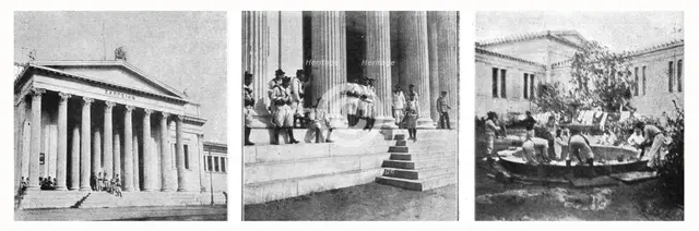 'Les evenements de Grece; A Athens: les marins francais de garde au Zappeion, palais...', 1916. Creator: Unknown.