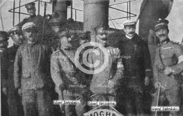 'Les evenements de Grece; Le colonel nationaliste grec Christodolou, venantde Cavalla et de..., 1916 Creator: Unknown.