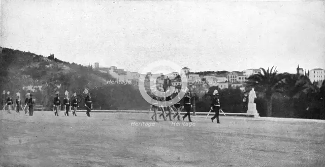 'Les Evenements de Grece; Le salut des officiers de l'armee royale aux drapeaux allies..., 1917. Creator: Unknown.
