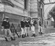 Les evenements de Grece; Les marins francais gardant le Legation de France a Athenes 1916. Creator: Unknown