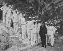 Les evenements de Grece; M. Guillemin, ministre de France a Athenes, et les amiraux de..., 1916. Creator: S. Leonce