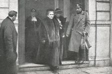 'Les Exiles; La reine Milena, accompagnee de son fils cadet et de ses deux filles 1916 (1924) Creator: Unknown