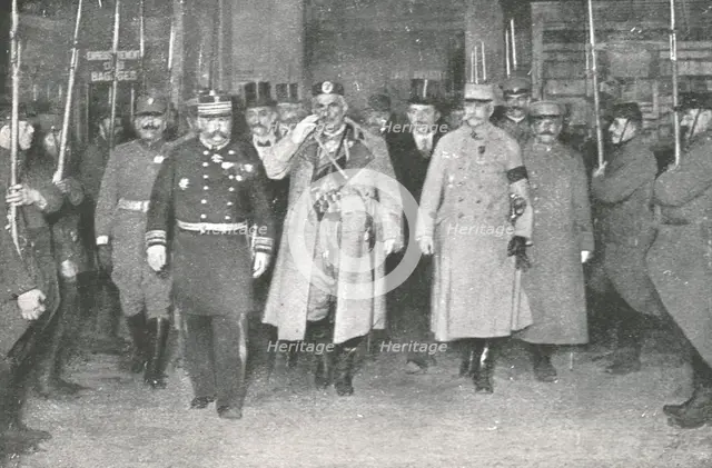 ''Les Exiles; Le roi Nicolas de Montenegro arrivant a Lyon', 1916 (1924) Creator: Unknown.