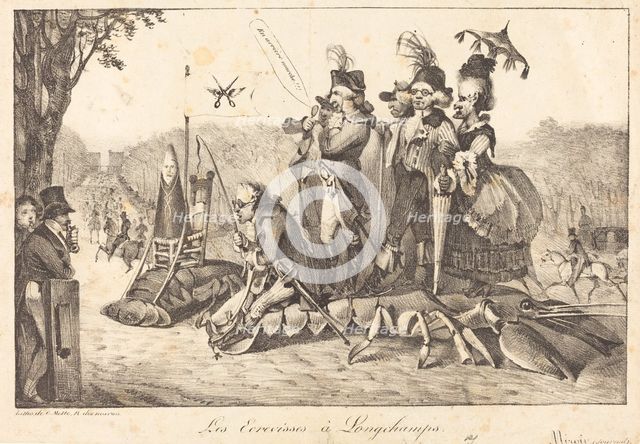 Les Ecrevisses à Longchamps, 1822. Creators: Eugene Delacroix, Charles Etienne Pierre Motte.