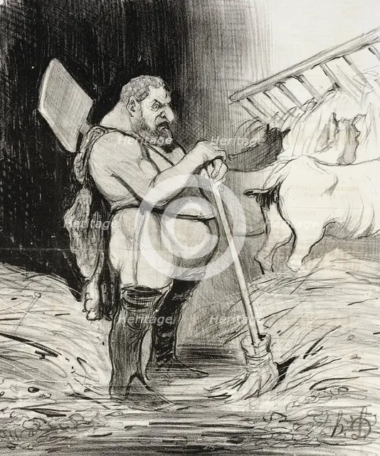 Les Écuries d'Augias, 1842. Creator: Honore Daumier.