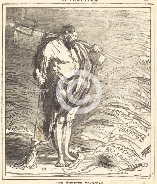 Les écuries d'Augias, 1872. Creator: Honore Daumier.