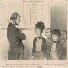 Les èleves de l'institution Pascareau essayent un nouvel uniforme ..., c1845. Creator: Honore Daumier