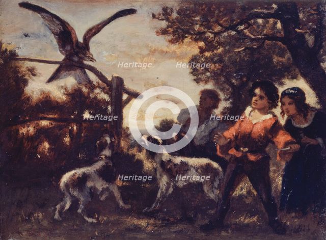 Les enfants au faucon, c.1850. Creator: Narcisse Virgile Diaz de la Pena.