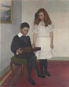 Les Enfants Hahnloser, 1912. Creator: Vallotton, Felix Edouard (1865-1925)