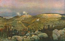Les Eparges; au fond de la vallee : le village des Eparges c1915. Creator: Francois Flameng