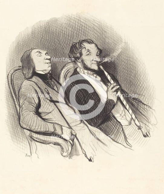 Les fumeurs de hadchids, 1845. Creator: Honore Daumier.