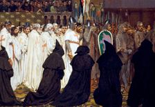 Les funérailles de Charles le Bon, comte de Flandre, célébrées à Bruges le 22 avril 1127, c1876-1877 Creator: Jan Van Beers