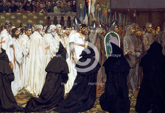 Les funérailles de Charles le Bon, comte de Flandre, célébrées à Bruges le 22 avril 1127, c1876-1877 Creator: Jan Van Beers.