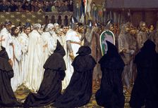 Les funérailles de Charles le Bon, comte de Flandre, célébrées à Bruges le 22 avril 1127, c1876-1877 Creator: Jan Van Beers