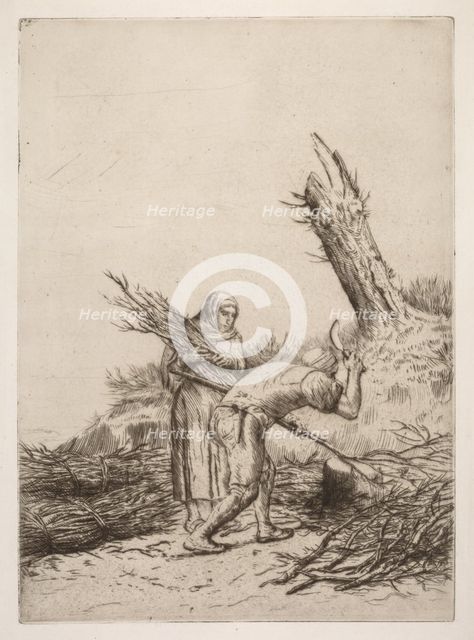 Les faiseurs de fagots. Creator: Alphonse Legros (French, 1837-1911).