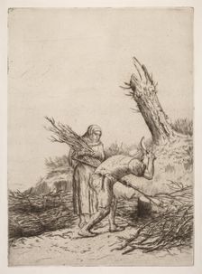 Les faiseurs de fagots. Creator: Alphonse Legros (French, 1837-1911)