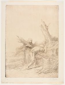 Les Faiseurs de fagots. Creator: Alphonse Legros (French, 1837-1911)