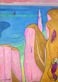 Les Falaises d'Yport , 1892. Creator: Bernard, Émile (1868-1941)