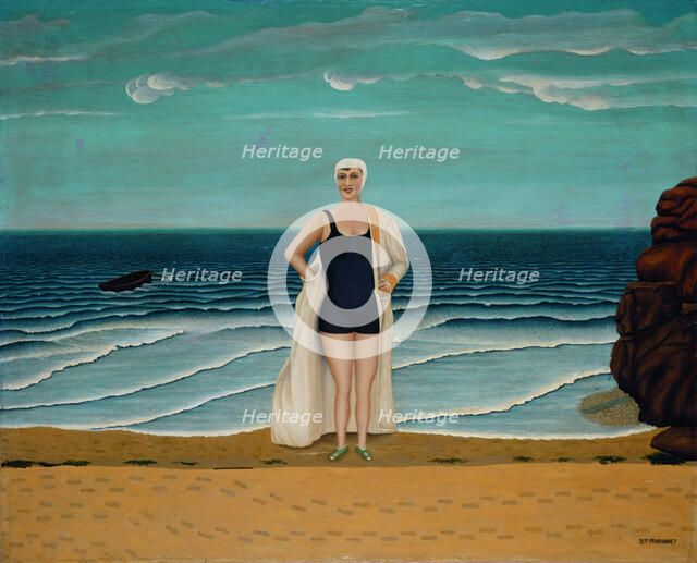 Les falaises et la mer (The cliffs and the sea), 1931. Creator: Peyronnet, Dominique (1872-1943).