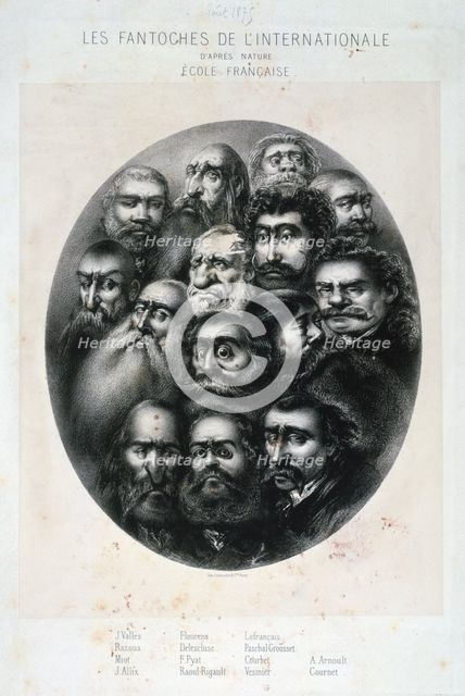 Les Fantoches de L'Internationale, caricature on the communists. France 19C. Artist: Unknown