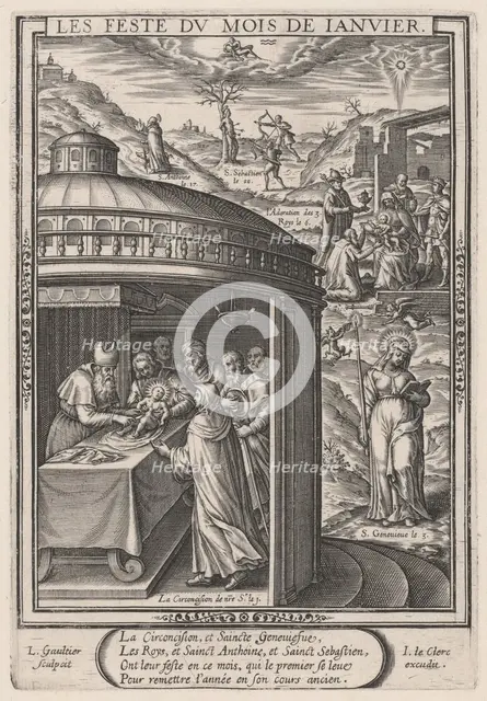 Les Feste du mois de Janvier (January: the Circumcision), 1603. Creator: Leonard Gaultier.