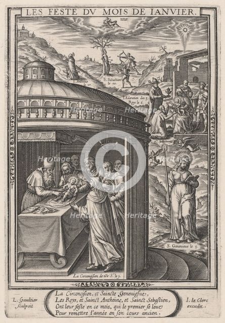 Les Feste du mois de Janvier (January: the Circumcision), 1603. Creator: Leonard Gaultier.