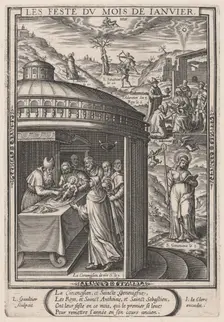 Les Feste du mois de Janvier (January: the Circumcision), 1603. Creator: Leonard Gaultier