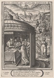 Les Feste du mois de Janvier (January: the Circumcision), 1603. Creator: Leonard Gaultier