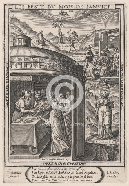 Les Feste du mois de Janvier (January: the Circumcision), 1603. Creator: Leonard Gaultier.