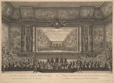 Les festes de l'Amour et de Bacchus, Comedie en musique representée dans le petit Parc de..., 1678. Creator: Le Pautre, Jean (1618-1682)