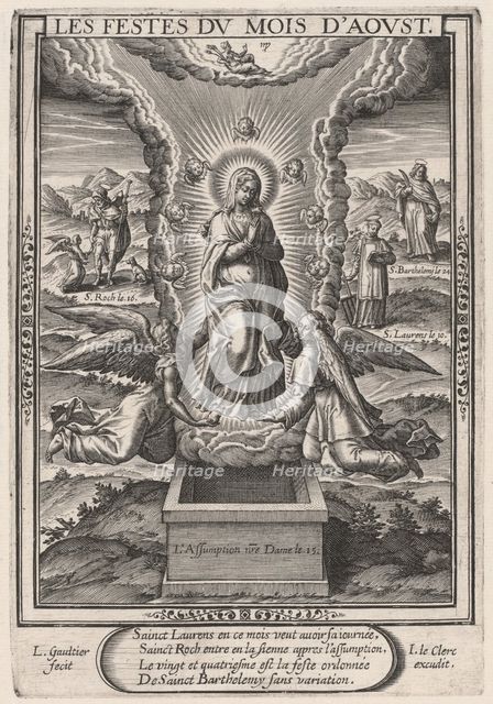 Les Festes du mois d'Aoust (August: The Assumption), 1603. Creator: Leonard Gaultier.