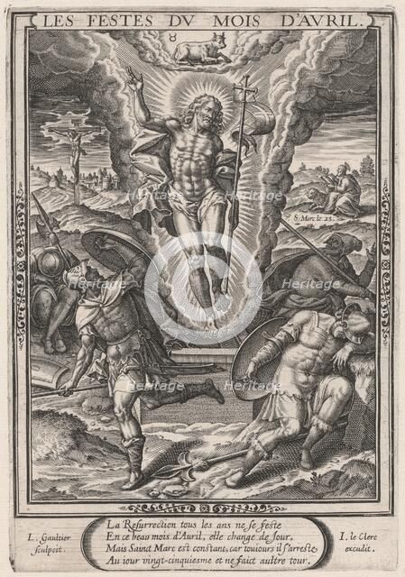 Les Festes du mois d'Avril (April: The Resurrection), 1603. Creator: Leonard Gaultier.
