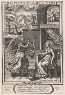 Les Festes du mois de Mars (March: The Annunciation), 1603. Creator: Leonard Gaultier