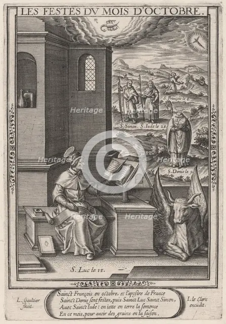 Les Festes du mois de Octobre (October: Saint Luke), 1603. Creator: Leonard Gaultier.