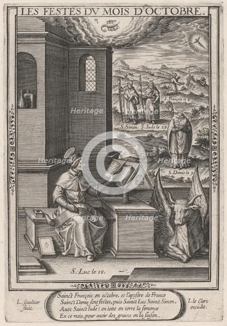 Les Festes du mois de Octobre (October: Saint Luke), 1603. Creator: Leonard Gaultier.